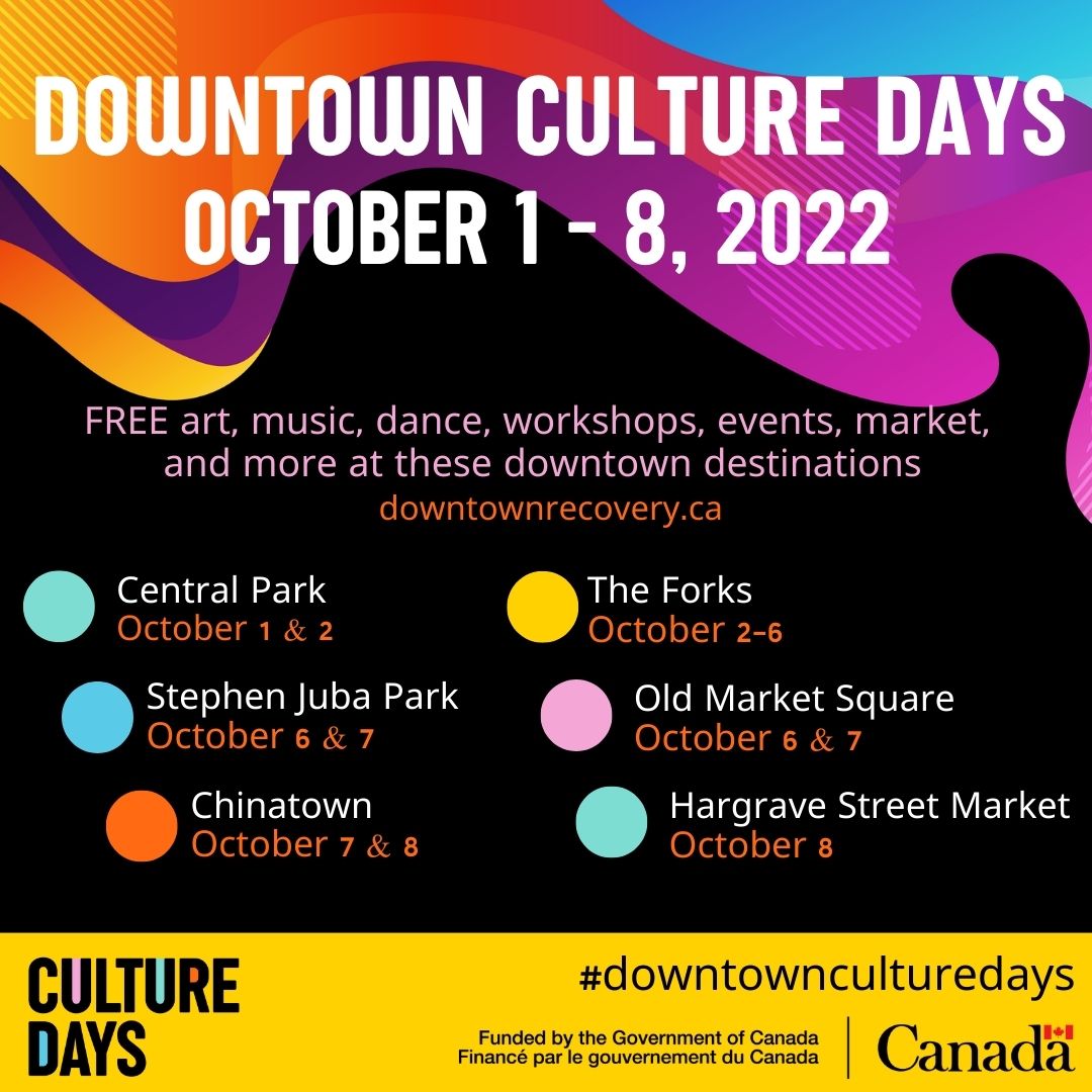 Six new Culture Days events will be held this year to help with downtown recovery